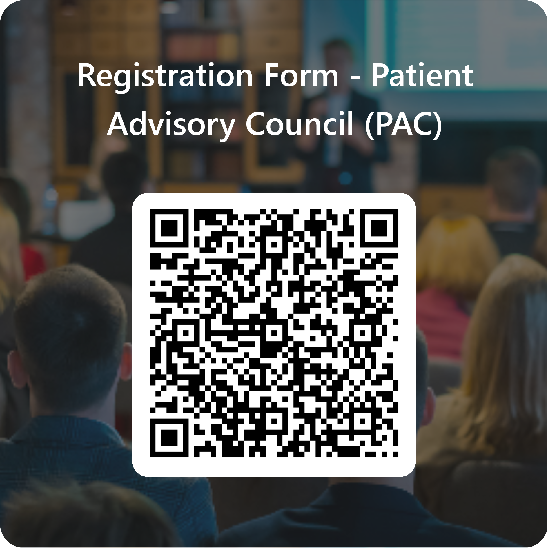 QR Code for Patient Advisory Council Registration, KG Hospital